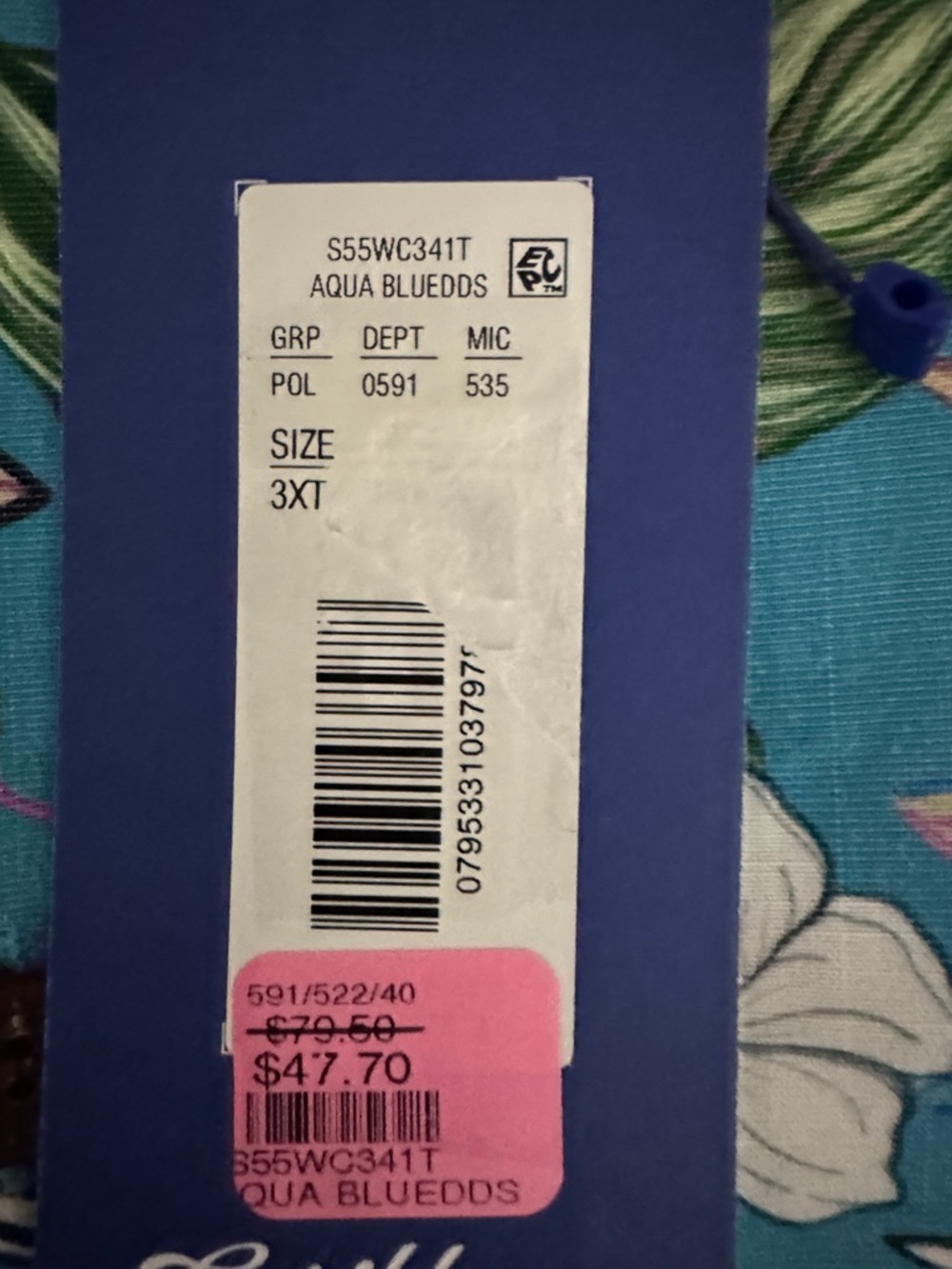 NWT Roundtree & Yorke Caribbean 3XLT Teal Tropical Hawaiian *Fathers Day* Shirt - Picture 9 of 14